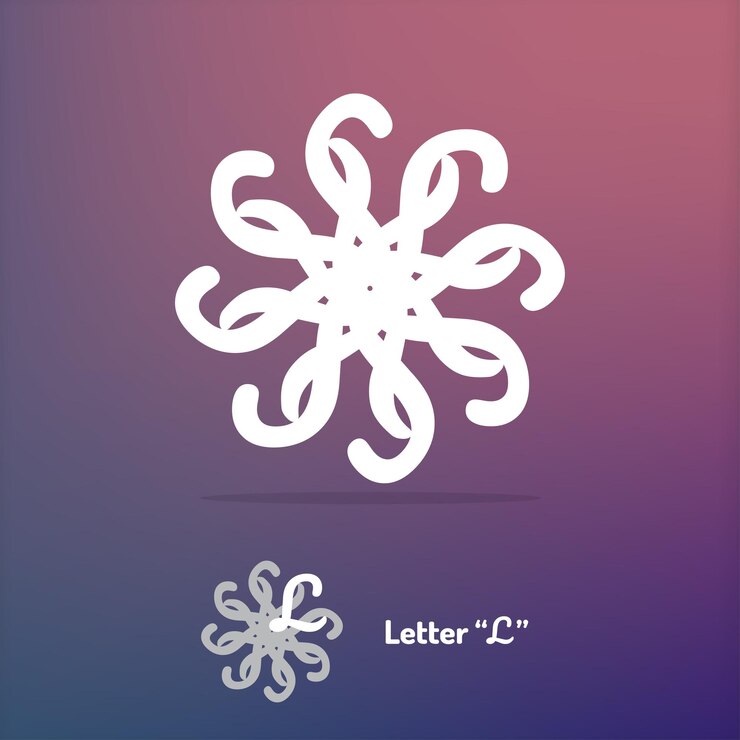Logotipo de la letra L del círculo