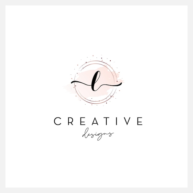Logotipo de letra L de escritura a mano, logotipo de letra de firma, adecuado para empresa comercial.