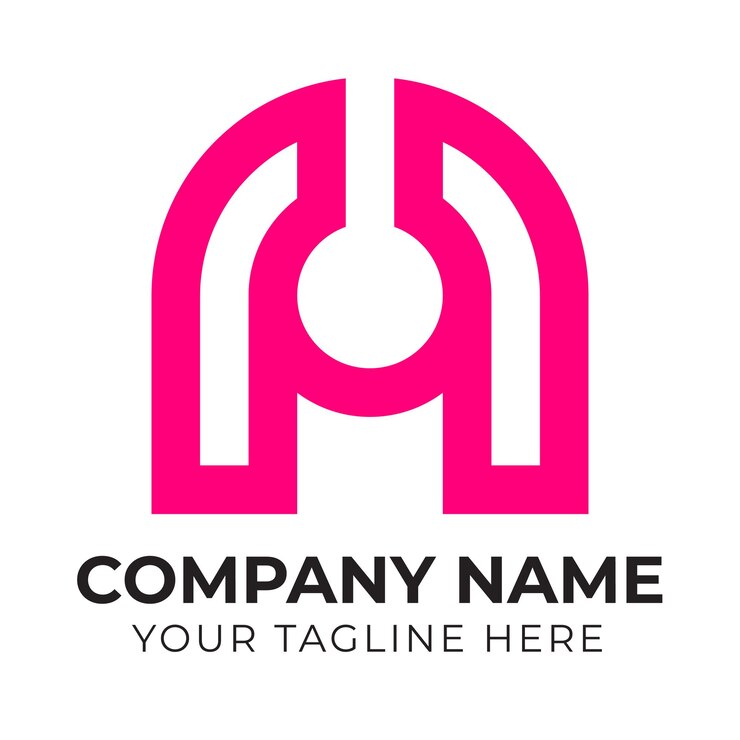 Vector un logotipo de letra con una letra grande.
