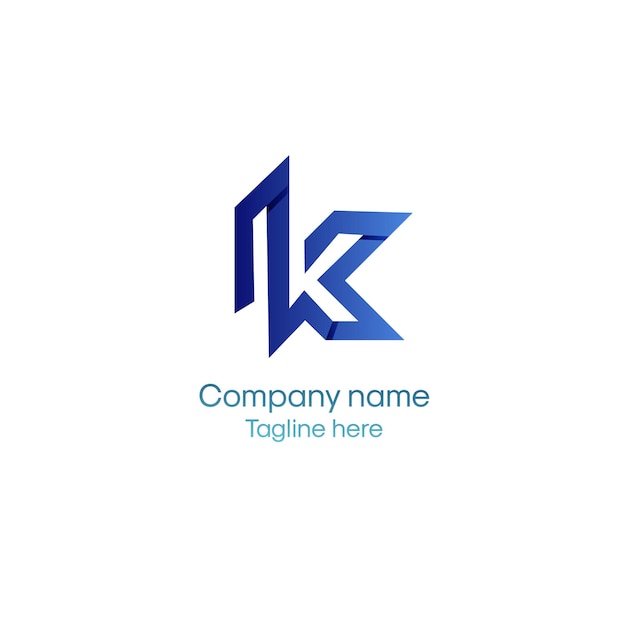 Un logotipo de letra con la letra k en él