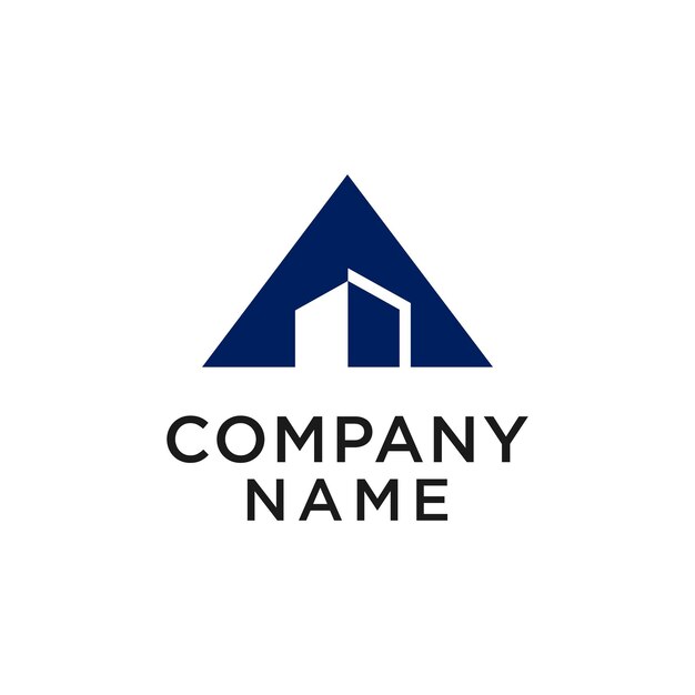 Logotipo de una letra Letra A con logotipo de la casa