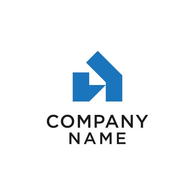 Logotipo de una letra Letra A con logotipo de la casa