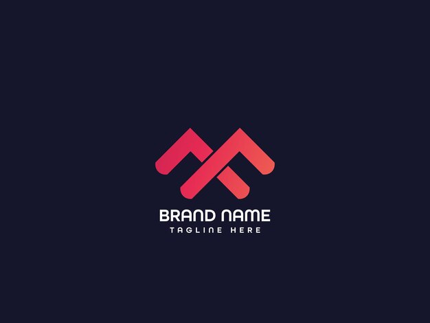 Un logotipo de letra con las letras m y m