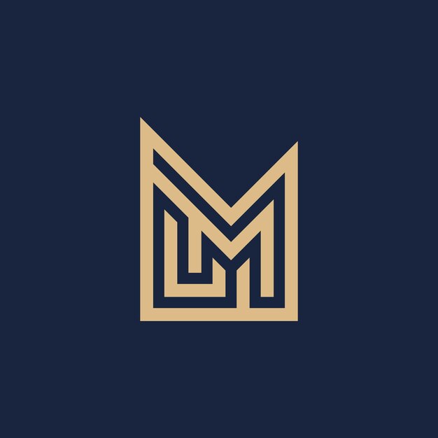 Logotipo de letra LM o ML