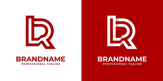 Logotipo de letra LR moderno adecuado para cualquier negocio o identidad con iniciales LR RL