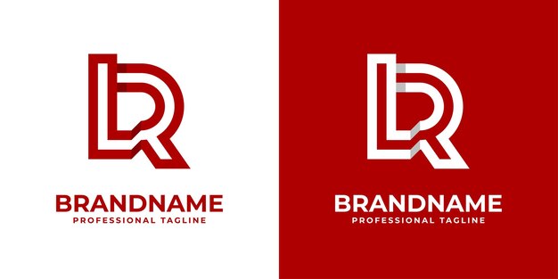 Vector logotipo de letra lr moderno adecuado para cualquier negocio o identidad con iniciales lr rl