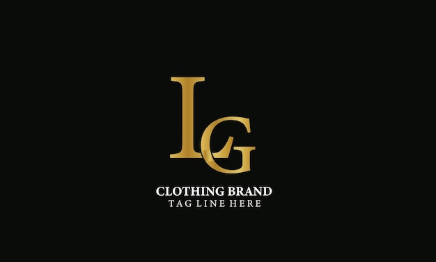 logotipo de letra de lujo de oro para la marca