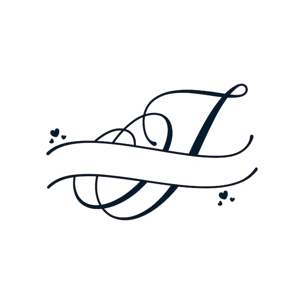 logotipo de letra de lujo