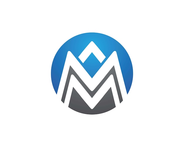 Logotipo de la letra M Diseño de ilustraciones vectoriales de plantilla