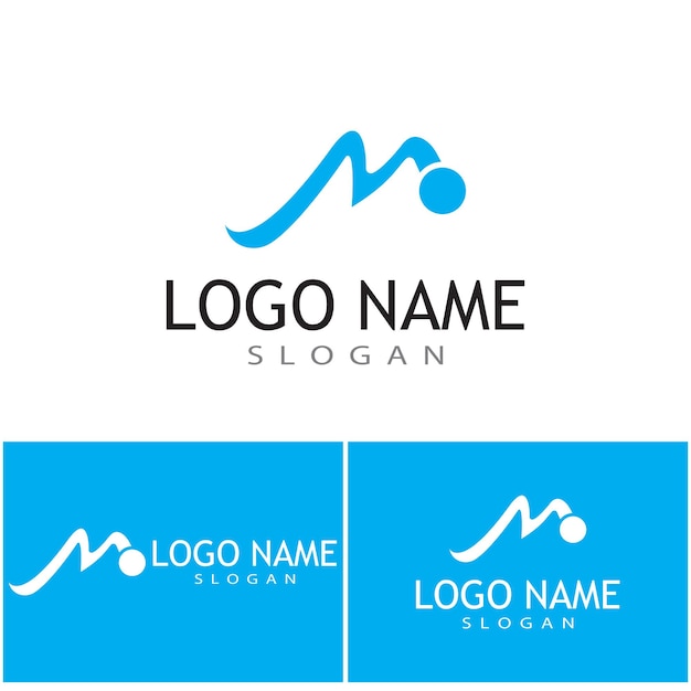 Logotipo de la letra M Diseño de ilustraciones vectoriales de plantilla