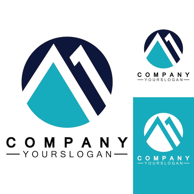 Logotipo de la letra M Diseño de ilustraciones vectoriales de plantilla