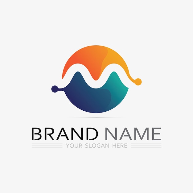 Logotipo de la letra M Diseño de ilustraciones vectoriales de plantilla