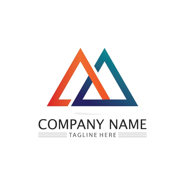 Logotipo de la letra M Diseño de ilustraciones vectoriales de plantilla