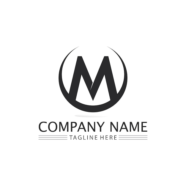 Logotipo de la letra M Diseño de ilustraciones vectoriales de plantilla