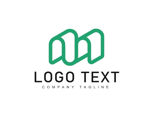 Logotipo de la letra M del emblema comercial corporativo