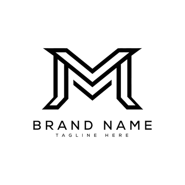 El logotipo de la letra m de época