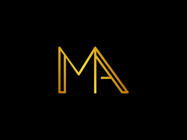 Un logotipo de la letra m con un fondo negro