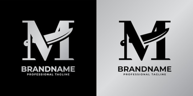 Logotipo de la letra M Knife Adecuado para cualquier negocio relacionado con el cuchillo con la inicial M