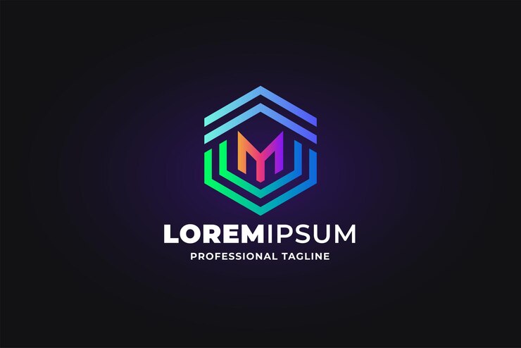 Vector logotipo de la letra m de marketex