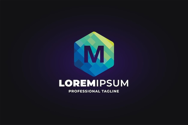 Logotipo de la letra M de Mediana