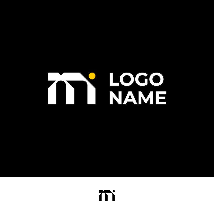 Vector el logotipo de la letra m minimalista moderna