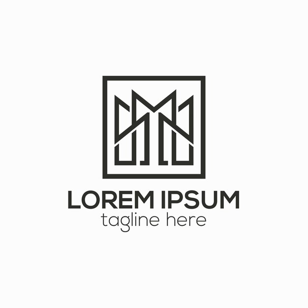 Logotipo de letra M moderno m concepto de diseño de logotipo abstracto ilustración de plantilla vectorial aislada