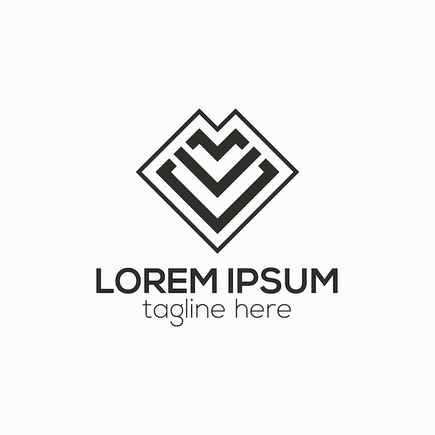 Logotipo de letra M moderno m concepto de diseño de logotipo abstracto ilustración de plantilla vectorial aislada