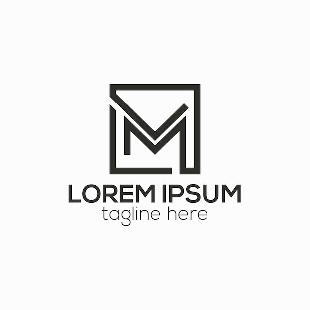 Logotipo de letra M moderno m concepto de diseño de logotipo abstracto ilustración de plantilla vectorial aislada