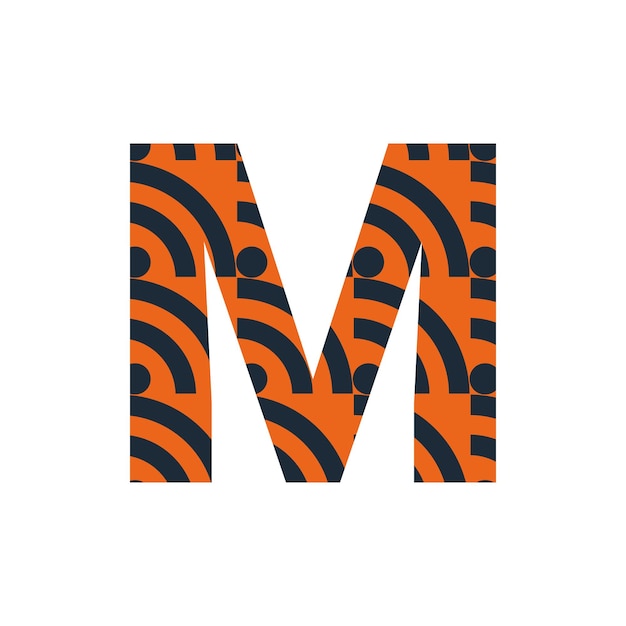 Logotipo de letra M o logotipo de texto m y diseño de logotipo de palabra m