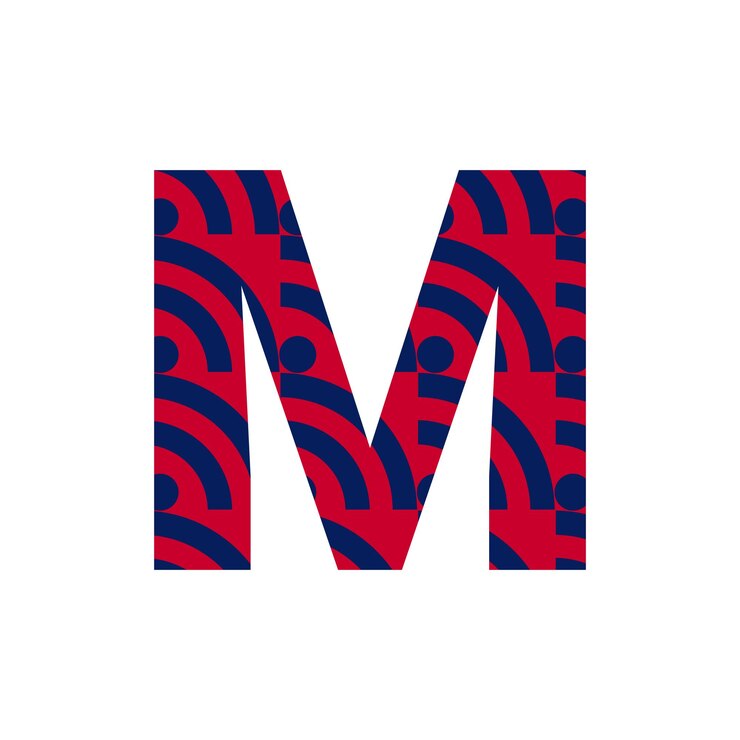 Vector logotipo de letra m o logotipo de texto m y diseño de logotipo de palabra m