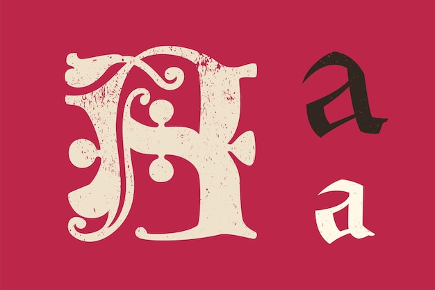 Logotipo de letra mayúscula inicial iluminada y letras negras en mayúsculas y minúsculas