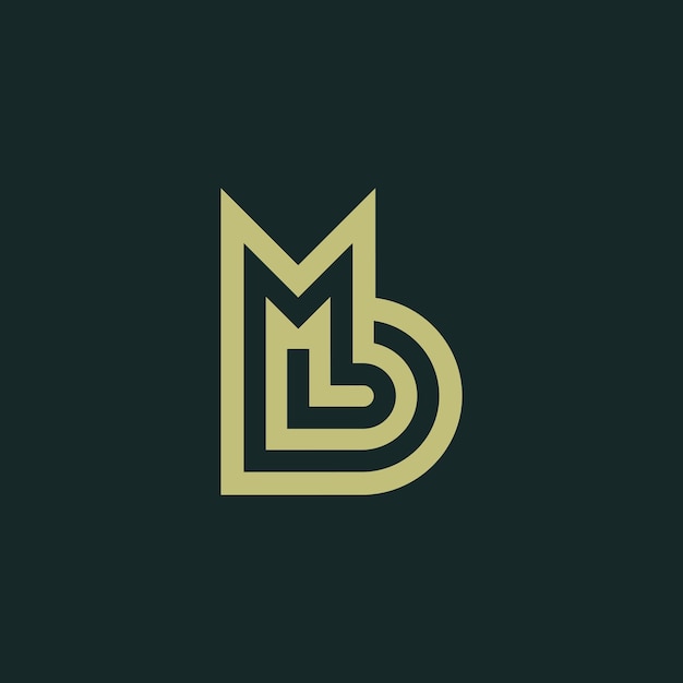 Logotipo de letra MB o LM
