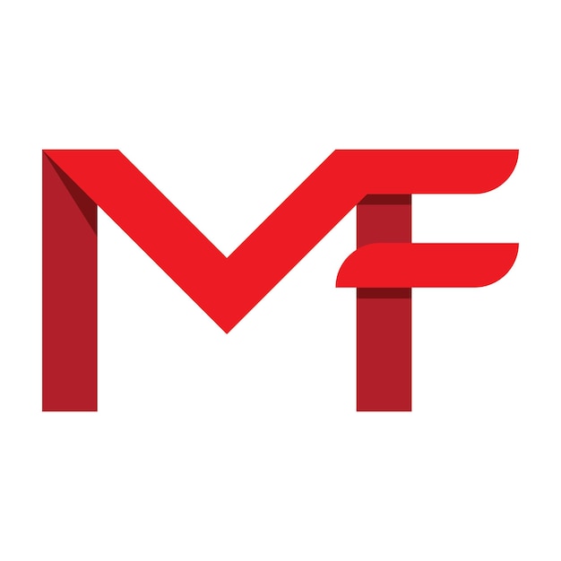 Vector logotipo de la letra mf