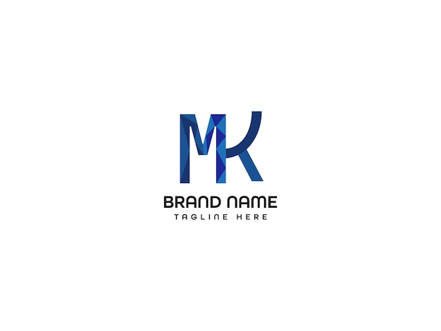 El logotipo de la letra MK