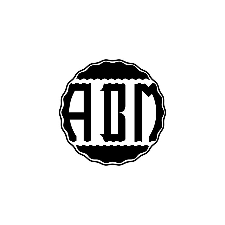 Vector logotipo de letra moderna 'abm'