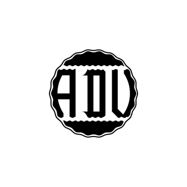 Logotipo de letra moderna 'ADV'