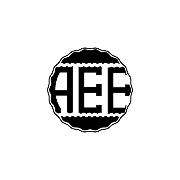 Logotipo de letra moderna 'AEE'