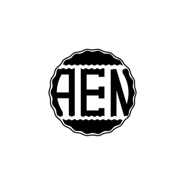 Logotipo de letra moderna 'AEN'