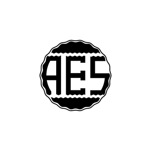 Logotipo de letra moderna 'AES'