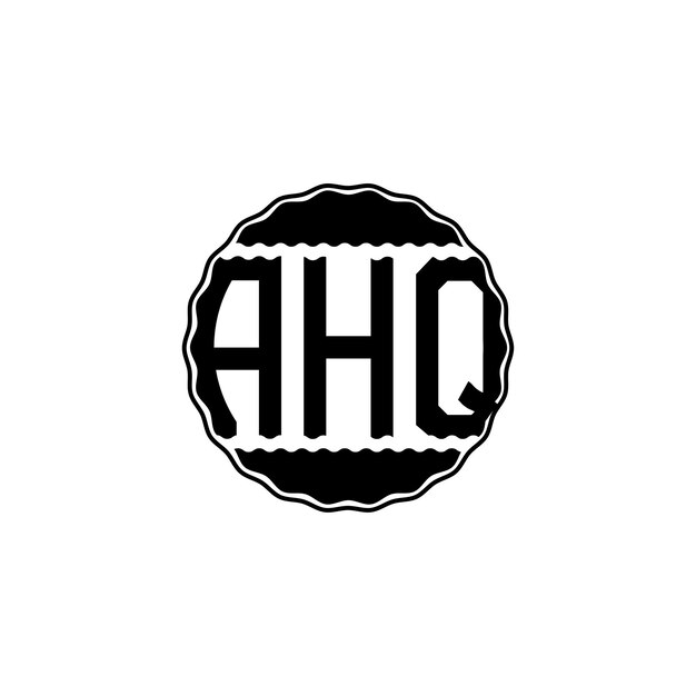 Logotipo de letra moderna 'AHQ'