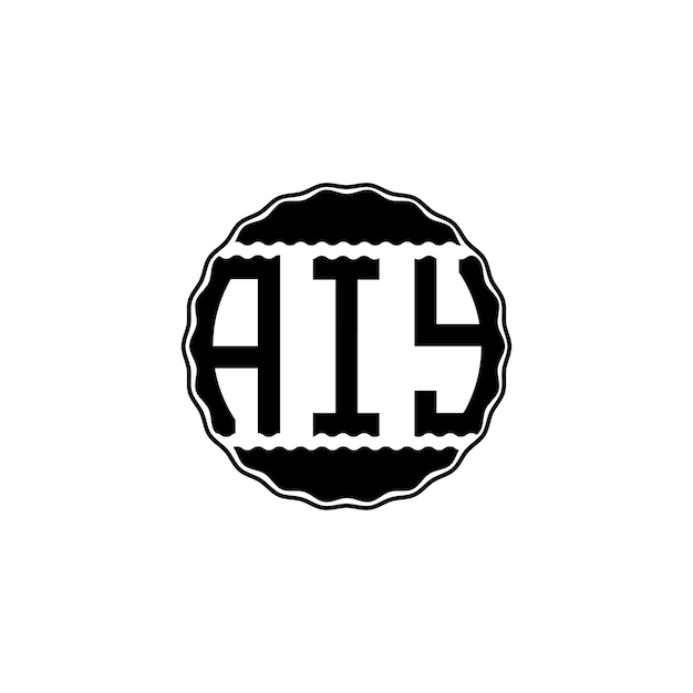 Vector logotipo de letra moderna 'aiy'