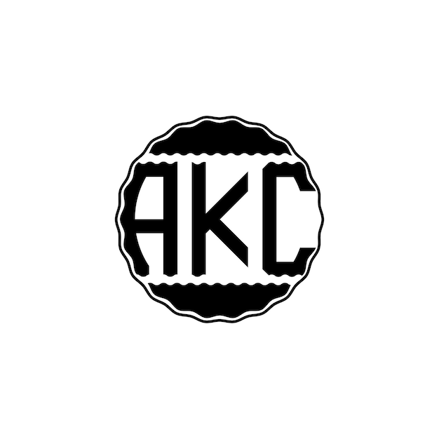 Vector logotipo de letra moderna 'akc'