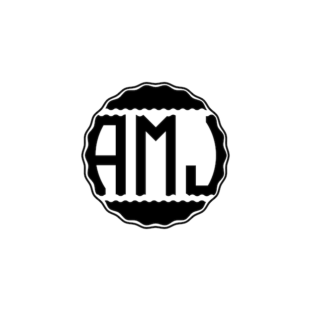 Vector logotipo de letra moderna 'amj'