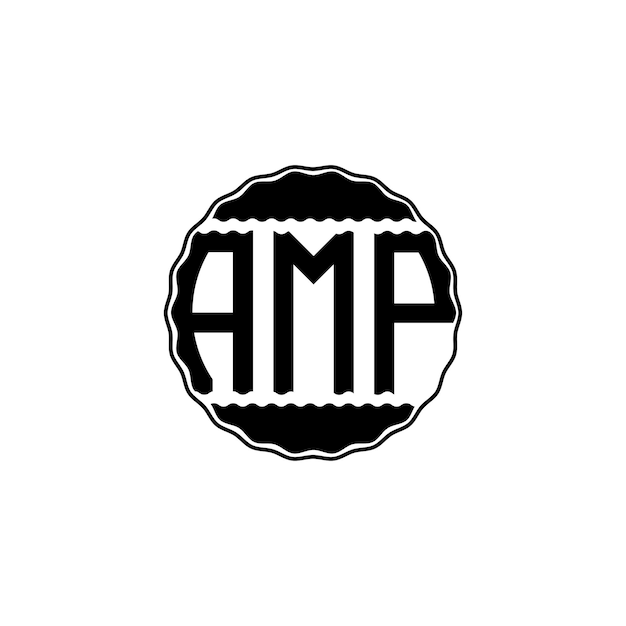 Vector logotipo de letra moderna 'amp'