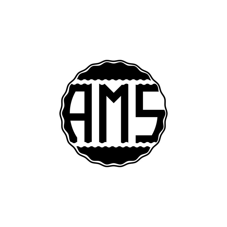 Vector logotipo de letra moderna 'ams'