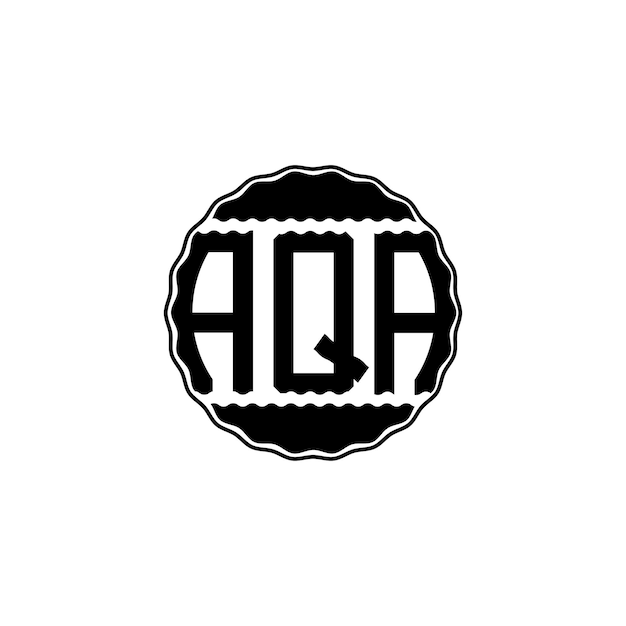 Vector logotipo de letra moderna 'aqa'