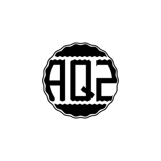 Logotipo de letra moderna 'aqz'