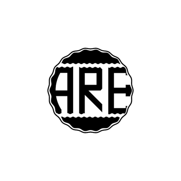 Logotipo de letra moderna 'ARE'