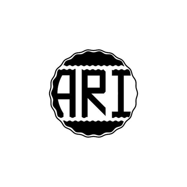 Logotipo de letra moderna 'ARI'