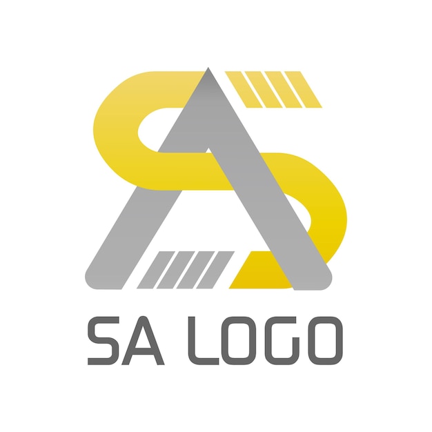 Vector logotipo de letra moderna sa